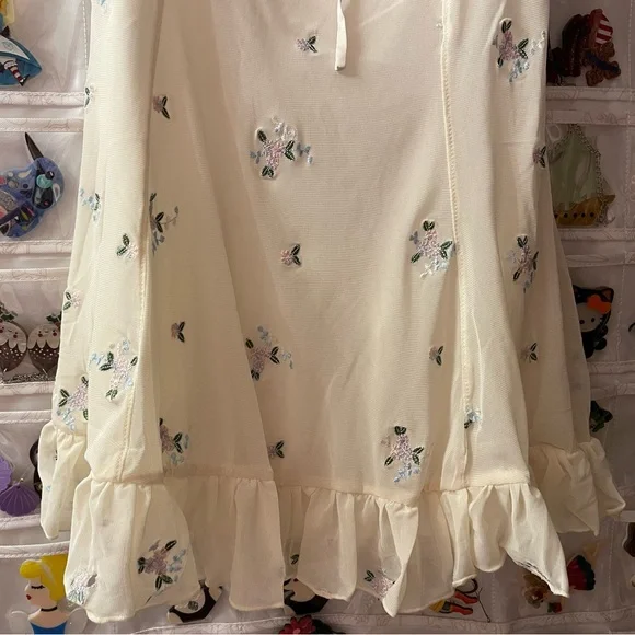 PRICE FIRM 🎀 	SUGAR THRILLZ
WILDFLOWER FABLES MINI DRESS - IVORY - Picture 3 of 7